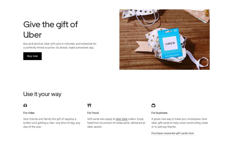 Gift Cards with Benefits List UI/UX Patterns